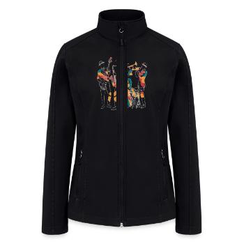 greatest jazz guitarists - Women’s Soft Shell Jacket - black - Front