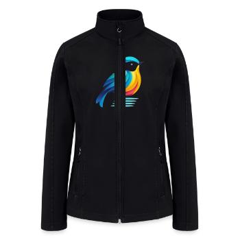 Glory of Blue Tit Bird - Women’s Soft Shell Jacket - black - Front