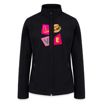 Love Burgers - Women’s Soft Shell Jacket - black - Front
