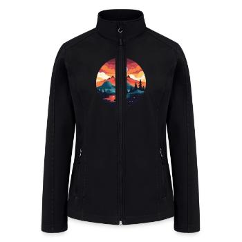 Mountain Landscape - Women’s Soft Shell Jacket - black - Front