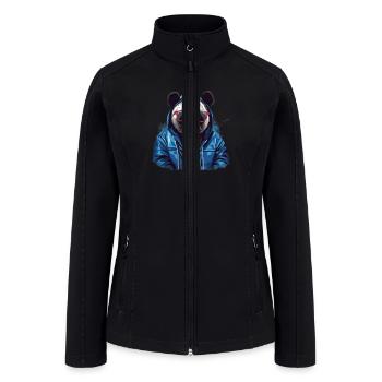 Street Style Giant Panda | Panda Lovers - Women’s Soft Shell Jacket - black - Front
