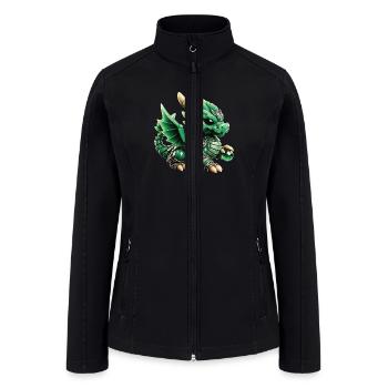 Cute Jade Dragon - Women’s Soft Shell Jacket - black - Front