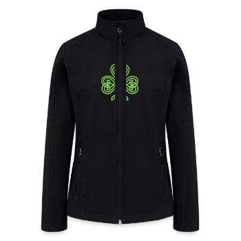 Shamrock - Women’s Soft Shell Jacket - black - Front