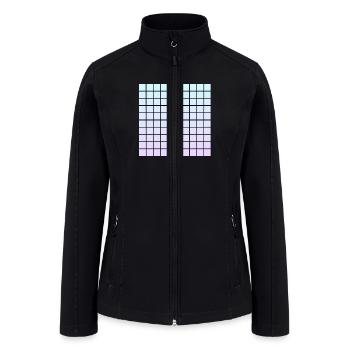 Pastel Grid - Women’s Soft Shell Jacket - black - Front