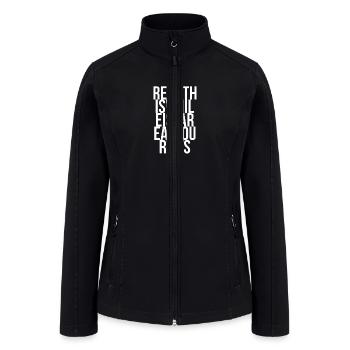 READ THIS WHILE I STARE AT YOUR TITS - Women’s Soft Shell Jacket - black - Front