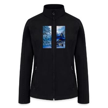 Cool winter landscape christmas landscape - Women’s Soft Shell Jacket - black - Front