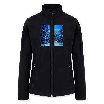 Cool winter landscape christmas landscape - Women’s Soft Shell Jacket - black - Front