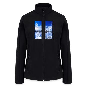Cool winter landscape christmas landscape - Women’s Soft Shell Jacket - black - Front