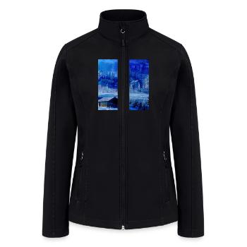 Cool winter landscape christmas landscape - Women’s Soft Shell Jacket - black - Front