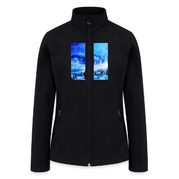 Cool winter landscape christmas landscape - Women’s Soft Shell Jacket - black - Front