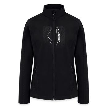 CHICAGO ILLINOIS SAINT - Women’s Soft Shell Jacket - black - Front