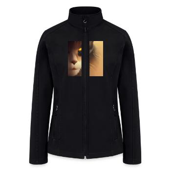 Scary cat face - Women’s Soft Shell Jacket - black - Front