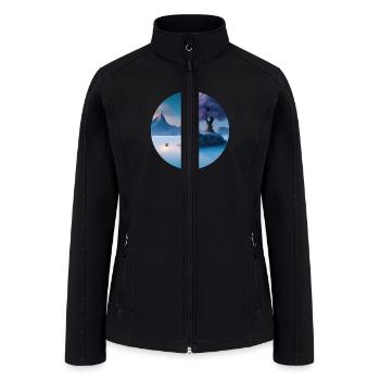 Easy Winter Painting - Women’s Soft Shell Jacket - black - Front