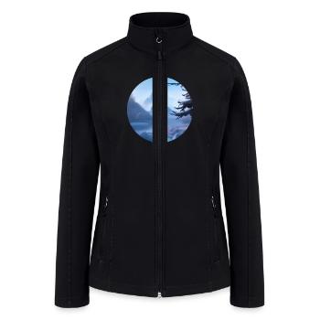 Surrealism Landscape Artwork - Women’s Soft Shell Jacket - black - Front