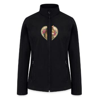 Cute Valentines Day Gift Funny - Women’s Soft Shell Jacket - black - Front