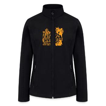 Funny Cat - Women’s Soft Shell Jacket - black - Front