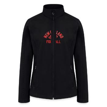 new england football vintage cool ne super footbal - Women’s Soft Shell Jacket - black - Front