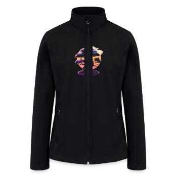 Synthwave Bonsai Tree - Women’s Soft Shell Jacket - black - Front