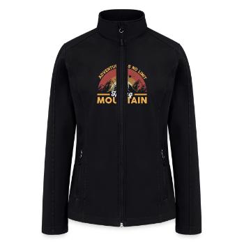 Adventure has no limit hiking mountains - Women’s Soft Shell Jacket - black - Front