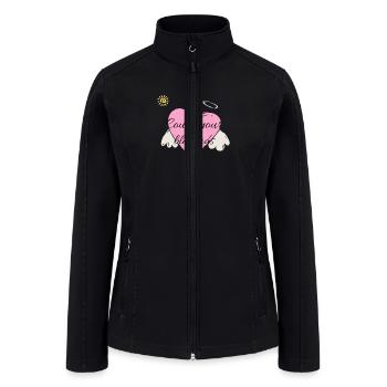 Be optimistic and count your blessings - Women’s Soft Shell Jacket - black - Front