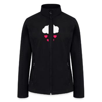 heart and cloud - Women’s Soft Shell Jacket - black - Front
