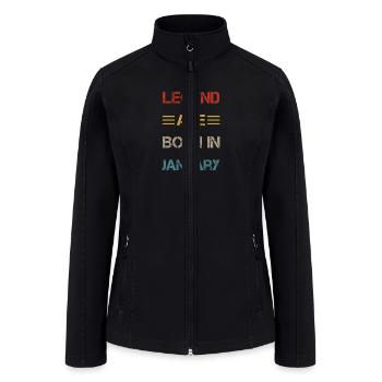 Legends Are Born In January - Women’s Soft Shell Jacket - black - Front