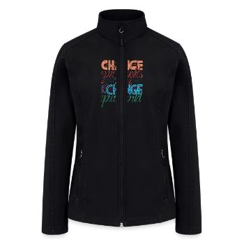 Motivational quotes - Women’s Soft Shell Jacket - black - Front