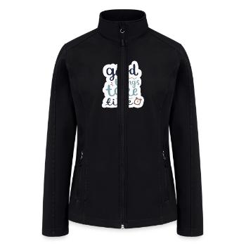 Motivational quotes - Women’s Soft Shell Jacket - black - Front