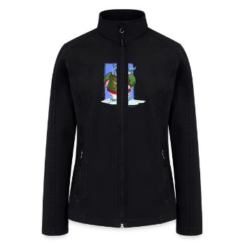 Freddy the Yeti laughing - Women’s Soft Shell Jacket - black - Front