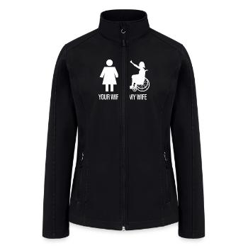 Leg Amputee Husband - Women’s Soft Shell Jacket - black - Front
