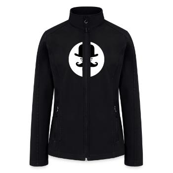 A woman face in a man face - Women’s Soft Shell Jacket - black - Front