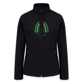 Percy Clover Charm Boho Rainbow - Women’s Soft Shell Jacket - black - Front