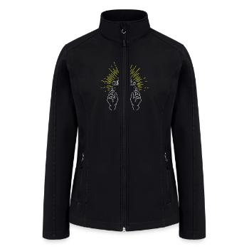 By Keith Guitarist Happy - Women’s Soft Shell Jacket - black - Front