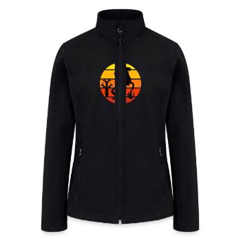 Vintage Sunset Cowboy - Women’s Soft Shell Jacket - black - Front