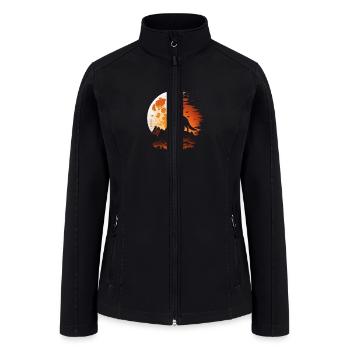 wolf howl - Women’s Soft Shell Jacket - black - Front