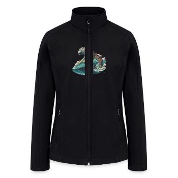 tiger ocean sea - Women’s Soft Shell Jacket - black - Front