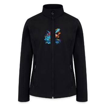 shark angry - Women’s Soft Shell Jacket - black - Front