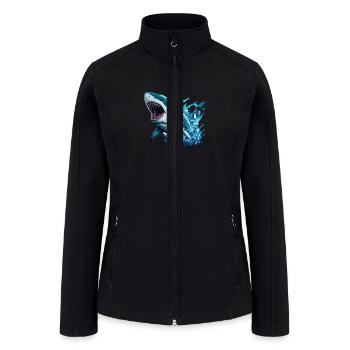 shark crush - Women’s Soft Shell Jacket - black - Front
