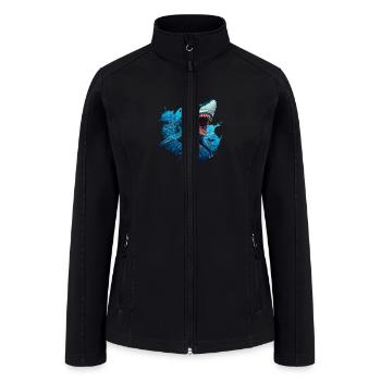 shark crush - Women’s Soft Shell Jacket - black - Front