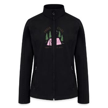 Under The Stars Away From The City - Women’s Soft Shell Jacket - black - Front