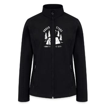 Under The Stars Away From The City - Women’s Soft Shell Jacket - black - Front