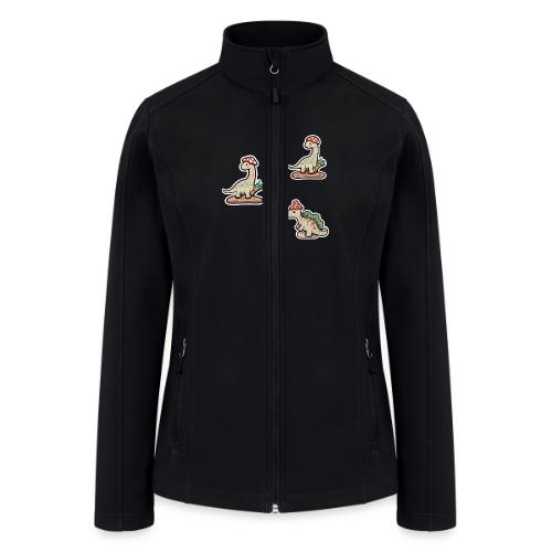 Mushroom Hat Brontosaurus Dinosaur - Women’s Soft Shell Jacket