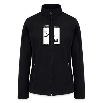 Day Away From Electrical Wiring Is Like - Women’s Soft Shell Jacket - black - Front