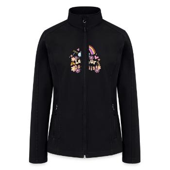 let your day shine - Women’s Soft Shell Jacket - black - Front