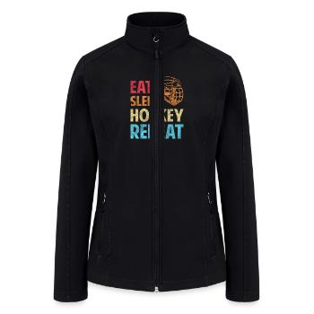 Hockey Puck Sport Squad - Women’s Soft Shell Jacket - black - Front