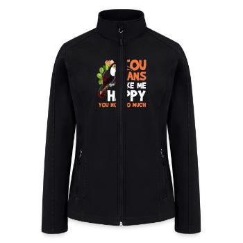 Bird Animal Nature Exotic - Women’s Soft Shell Jacket - black - Front