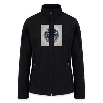 White Cat Landscape - Women’s Soft Shell Jacket - black - Front