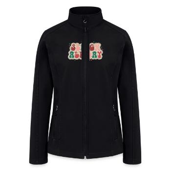 Leopard Christmas - Women’s Soft Shell Jacket - black - Front