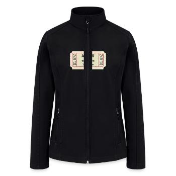 ADMIT that you love me - Funny love quote - ticket - Women’s Soft Shell Jacket - black - Front