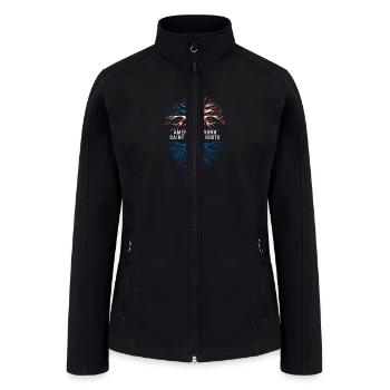 American Grown Saint Lucian Roots Tree Saint Lucia - Women’s Soft Shell Jacket - black - Front